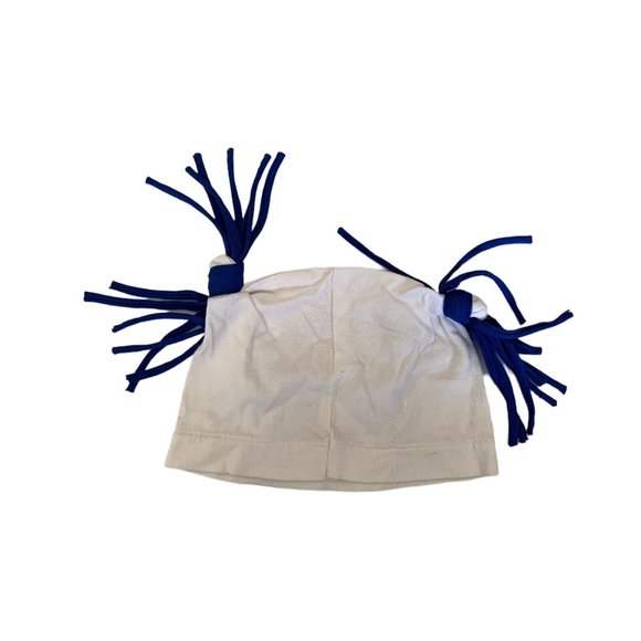 Chicago Cubs Hat Cap Beanie White Ear Tassels Size 12 24 Months White Blue - Picture 2 of 2